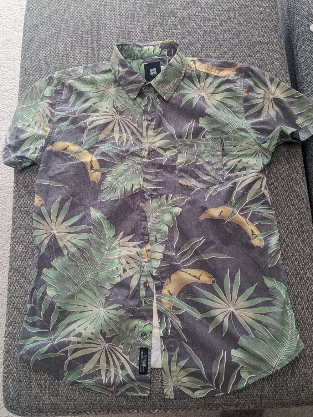 Men's Casual Leaves and Bananas Shirt